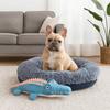 Bite Resistant Pet Crocodile Toy Animal Shape Teeth Cleaning Toy Plush Squeaky Toy  Relieve Boredom