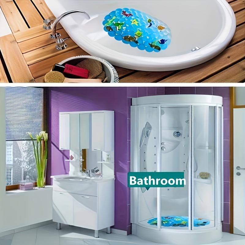 Colorful Sea Creatures Shell Design Non-Slip Bath Mat - Durable, Easy To Clean, Multi-Purpose Safety Floor Mat for Bathroom, Bathtub