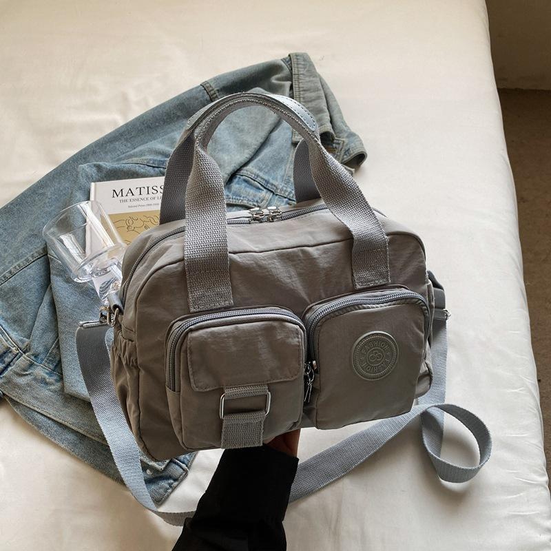 New fashionable multi-pocket women's bag, anti-splashing nylon bag, large-capacity portable women's shoulder messenger bag