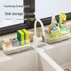 Wall-Mounted Kitchen Sink Organizer: Multifunctional Sponge & Rag Holder