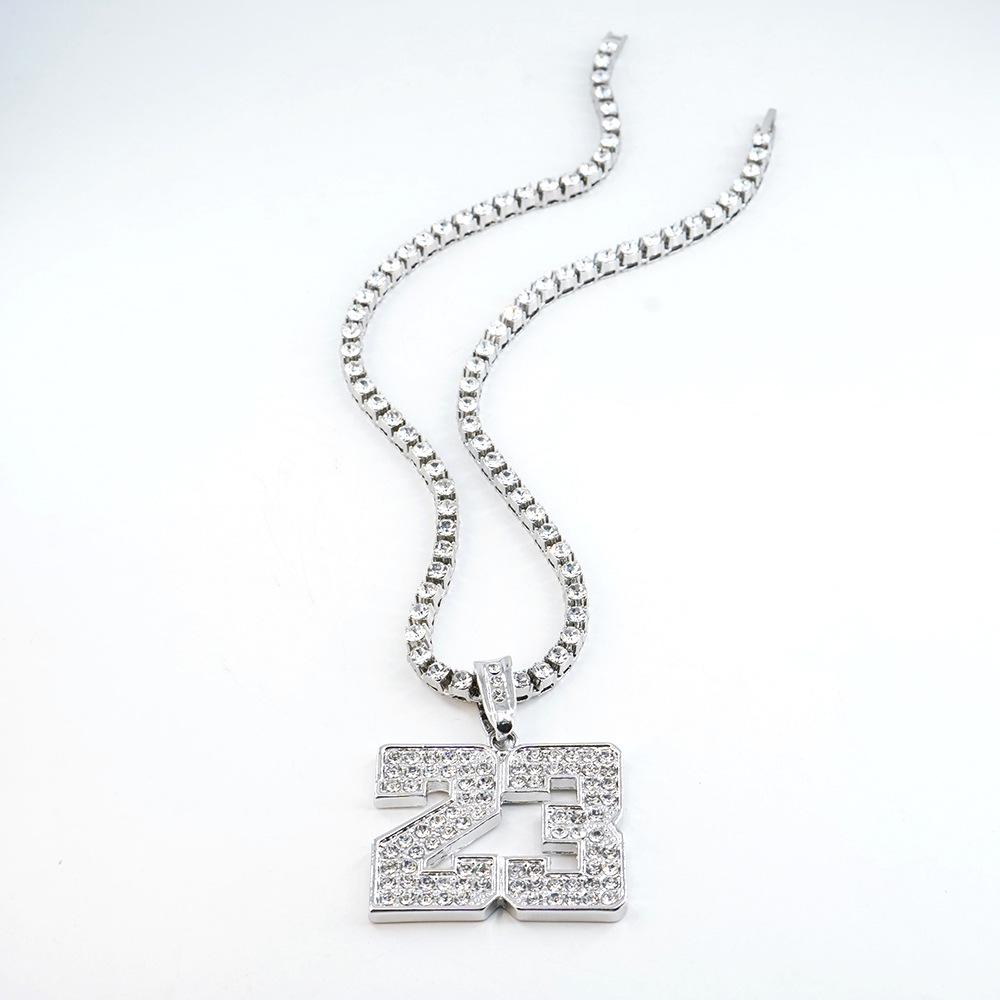 No. 23 Hip-Hop Pendant Necklace - Versatile Men's Sweater Jewelry