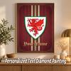 Wales Rugby Custom Name Text 5D Diamond Painting Kit DIY Full Drill Diamond Art Decoration