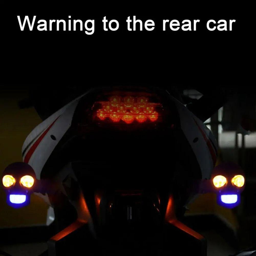 2Pcs DC 12V Motorcycle Turn Signal Lights Universal Fit Motorcycle Indicator Lamp Scooter Use