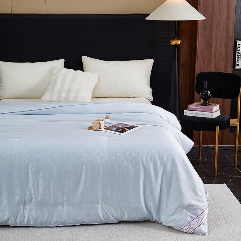 Bergmann Verona Silver Jacquard Silk Quilt