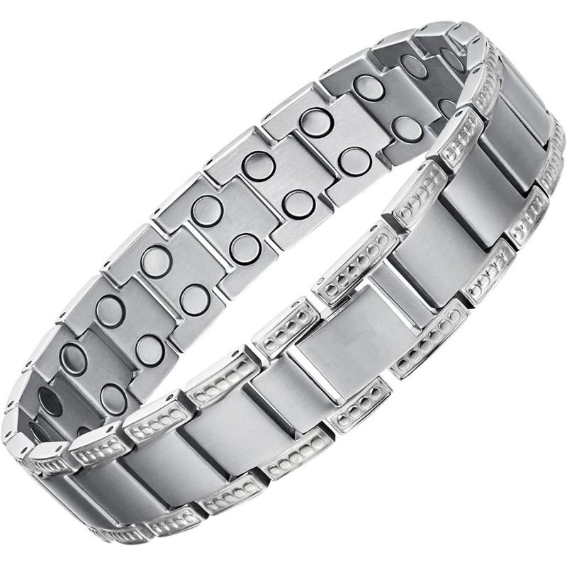 Mens Titanium Bracelet With Adjustable Dual Dot Design 18K Gold Vacuum Plated Geometric Minimalist Style Business Casual