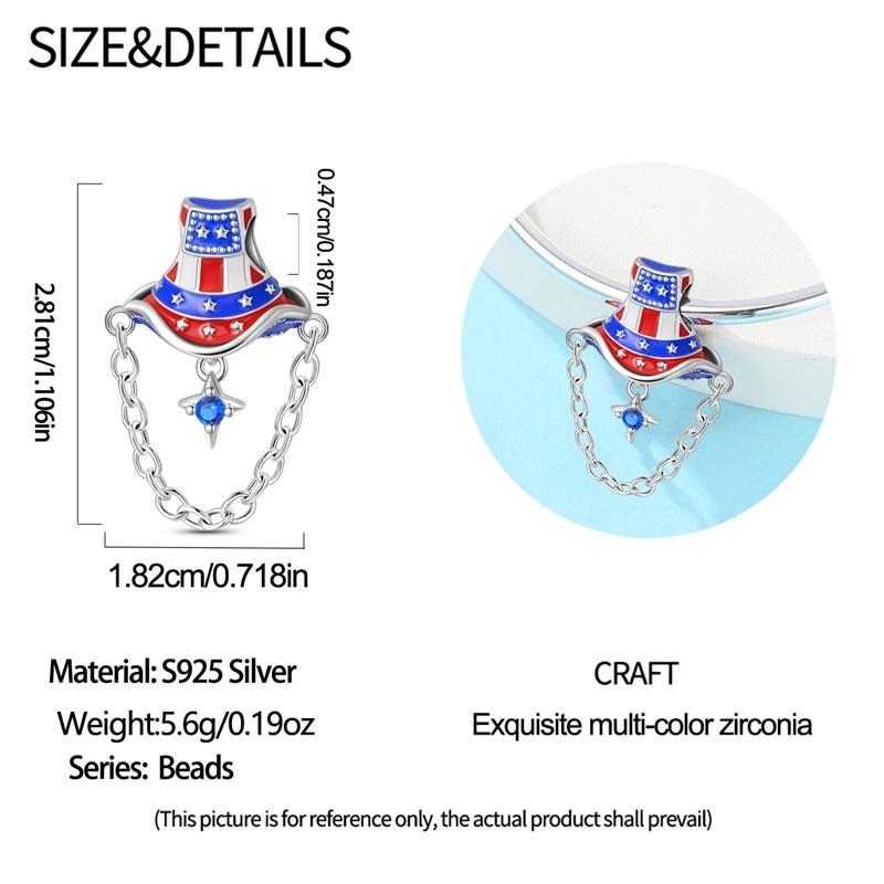 Original Cool Charms Bead Copper American Western Cowboy Hat Pendant For Woman Man Jewelry For Bracelet Accessories