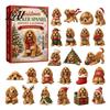 Interactive Holiday Game Animal Advent Calendar 2026 2D Christmas Countdown Box with Collectable Ornament Acrylic Dog Pendants Festive Tree Hanging