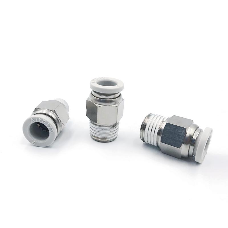 Pneumatic Tubing Quick Connect Fitting: PC4-M5, PC601, PC802, PC12-03