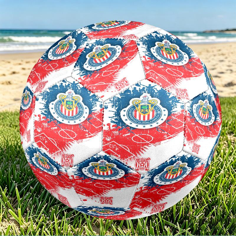Club Deportivo Guadalajara Print Size 5 Soccer Ball, PU Wear Resistant Football for Match Training and Daily Practice, Birthday Gift for Soccer Fans