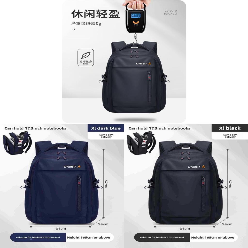 Oxford Fabric Travel Backpack For Men With Breathable Design And Expandable Capacity For School And Commuting