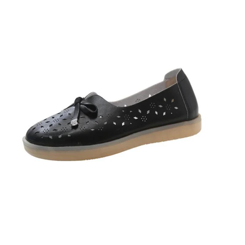 Fashion 2024 Summer New Style Fashionable and Comfortable Loafers Hollow Sandals Flat Bottom Women Work Shoes Casual Platform Shoes