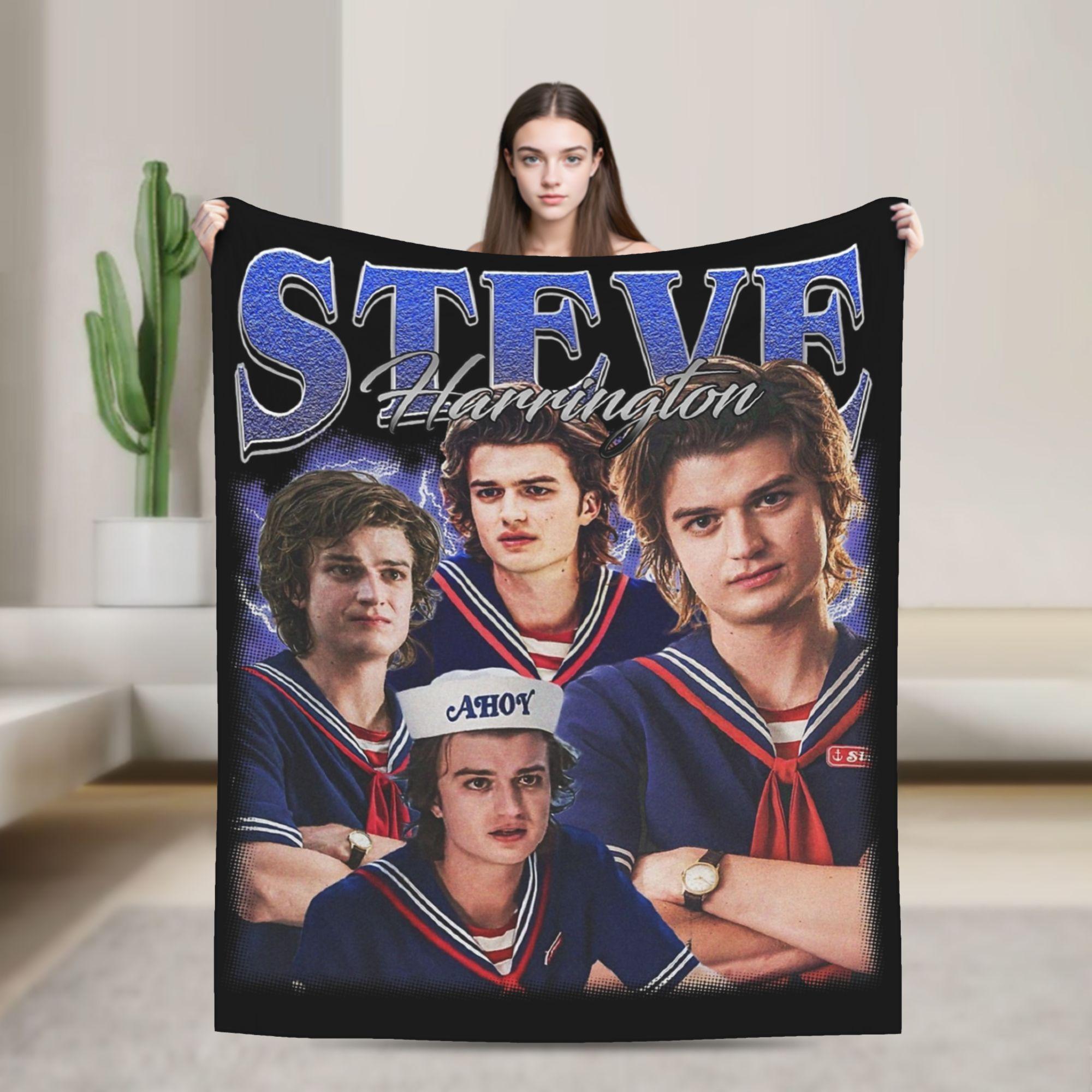 Steve Harrington Blanket Fleece Autumn/Winter Multifunction Warm Throw Blankets for Sofa Bedroom Bedspread 75X95CM