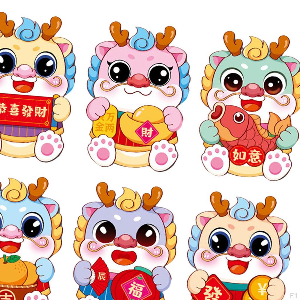 6 Red Envelopes for The Chinese Lunar Year, Hong Bao, Traditional Gift, Packets