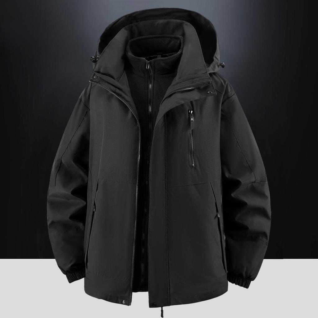 2025 Thick Cotton Jacket - Detachable Waterproof Outdoor Workwear for Cold Protection, Plus Size Available