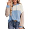 2025 Autumn and Winter New Twist Strip Color Block Long-sleeved Hoodie Loose Sweatshirt Casual Loose Versatile Pullover