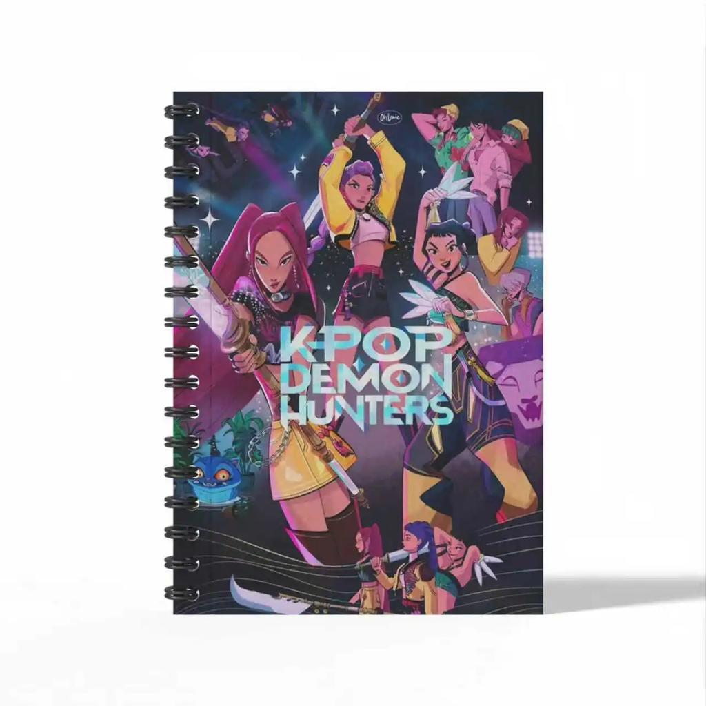 Anime Movie Demon Hunters Notebooks Stationery Coil Writing Pads Students School Supplies Office Accessories Gift KPOP A6 for Kid Friendly