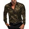 Floral Pattern Fashion Casual Men's Long Sleeve Shirt Formal Shirt Party Evening Summer Spring Autumn Lapel Long Sleeve