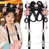 Ancient Style Hanfu Bowknot Hair Accessory Set for Women - Cute Autumn/Winter Fluffy Elegance