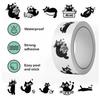 1roll/500Pcs Healing Black Cat Stickers Creative Graffiti Gift DIY Handmade Album Scrapbooking Decorative Paper Supplies