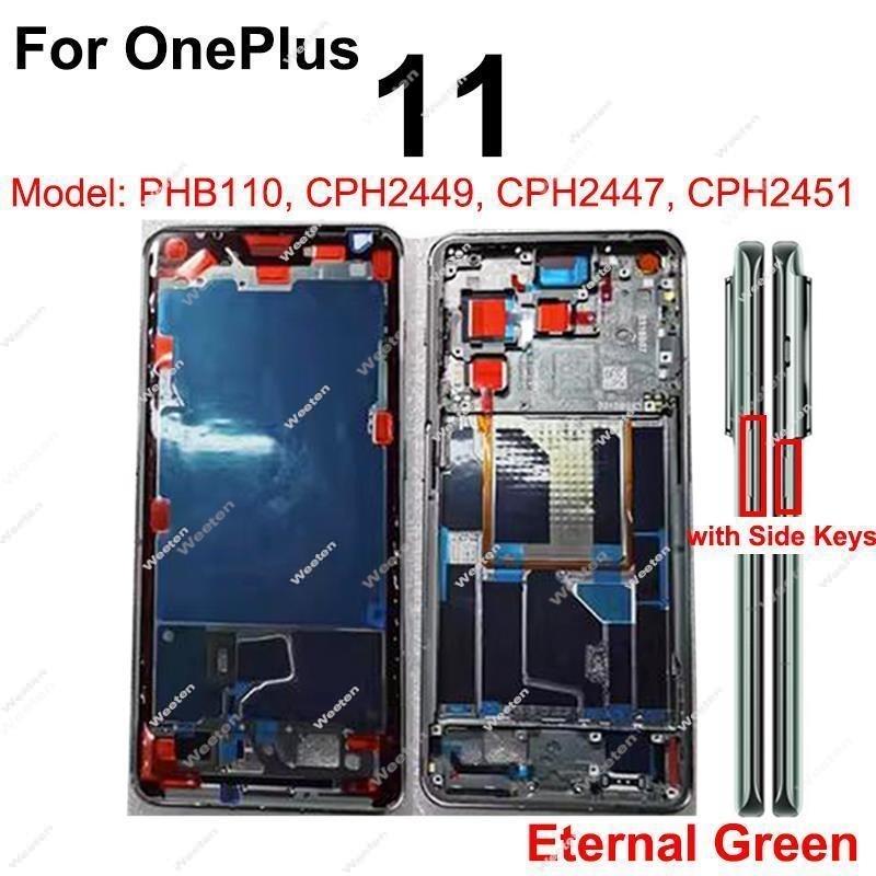 For OnePlus Oneplus 1+ 9 11 11R 12 13 Middle Frame Housing Front Frame Cover Housing with Side Button Replacement Parts