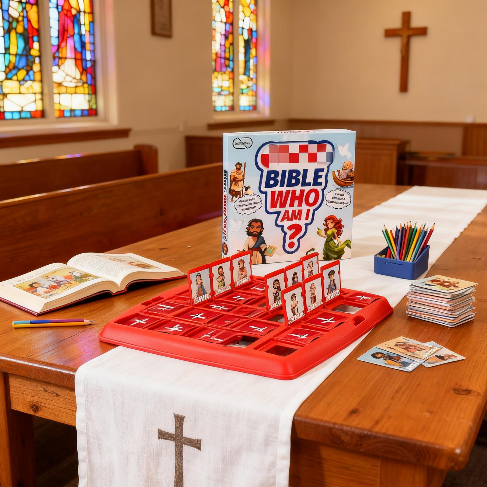 Bible Chi Sono Gioco da Tavolo Indovina Il Personaggio Gioco di Carte Con Supporto Bilingue Per Uso Familiare Ed Educativo