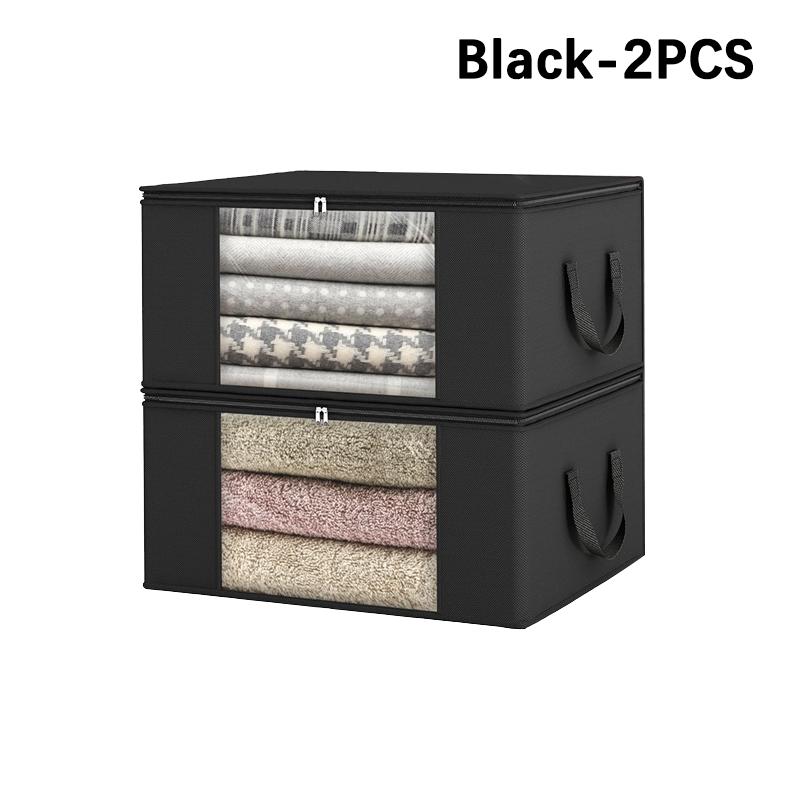 Large Capacity Clothes Storage Bag Organizer With Reinforced Handle For Blanket Comforters Bed Sheets Pillows Toy