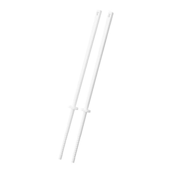 Yamazaki Silicone Cooking Chopsticks S White tower, Dishwasher Safe, Non-Slip, Heat-Resistant, with Chopstick Rest