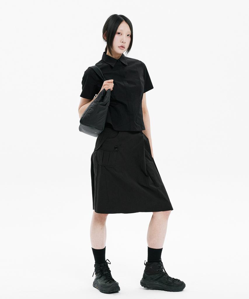 Hanahi Puffy Tote Bag Black