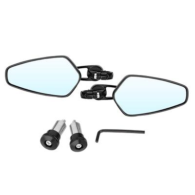 1 Pair 78inch 22mm Universal Motorcycle Aluminum Handle Bar End Side Rear View Mirrors