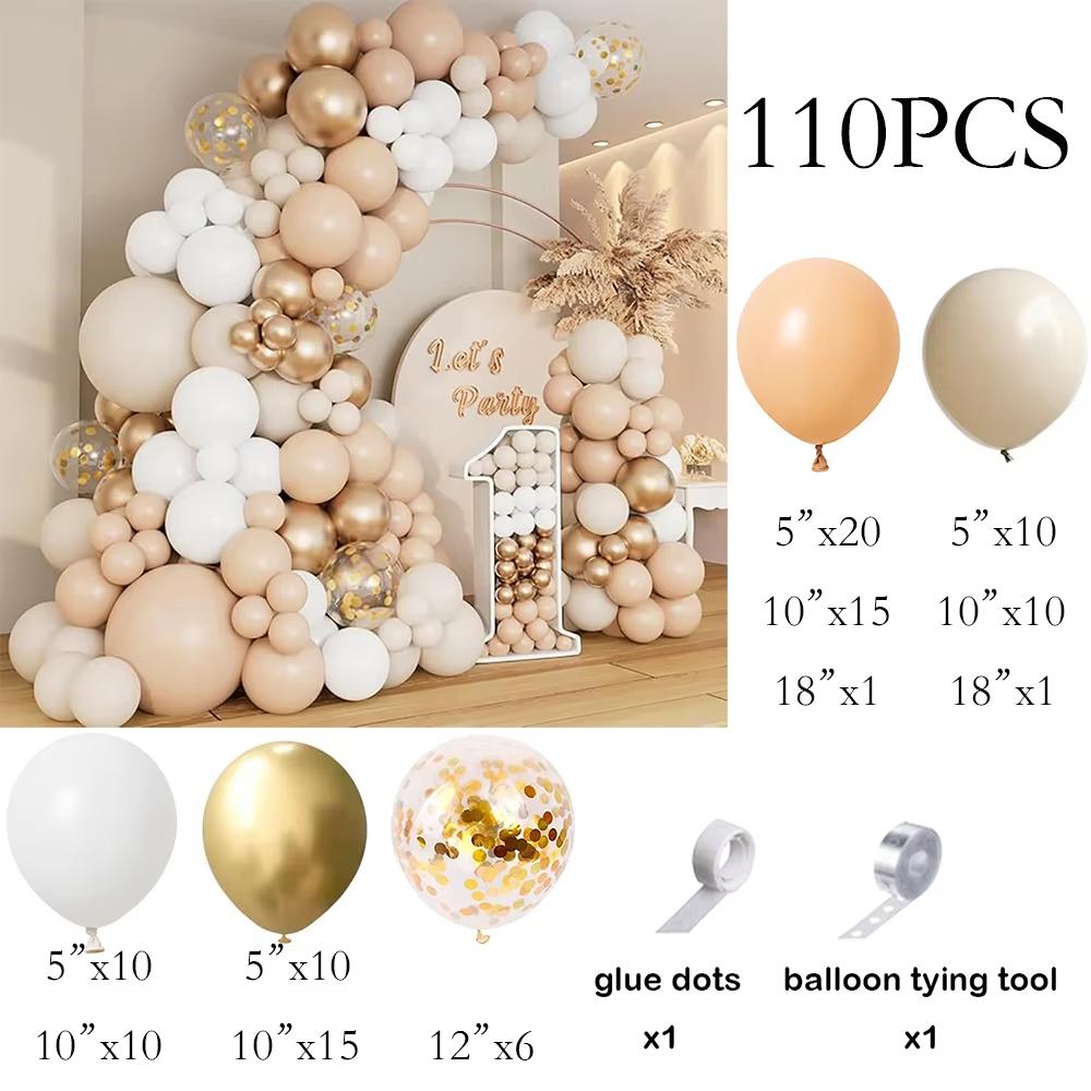 Metaliczna Złota Biała Girlanda Balonowa Dekoracja na 30. Urodziny Zestaw Łuku Balonowego Dekoracja Wesela Ukończenia Rocznicy Globos