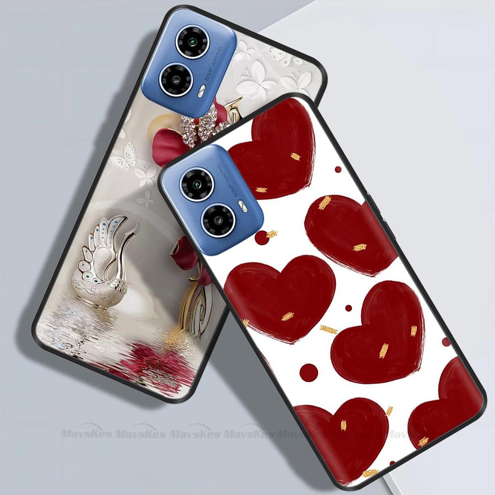 For Moto G34 5G Case Cover For Motorola Moto G34 Case motoG34 Soft Liquid Silicone Cartoon Phone Shell Protection Back Covers