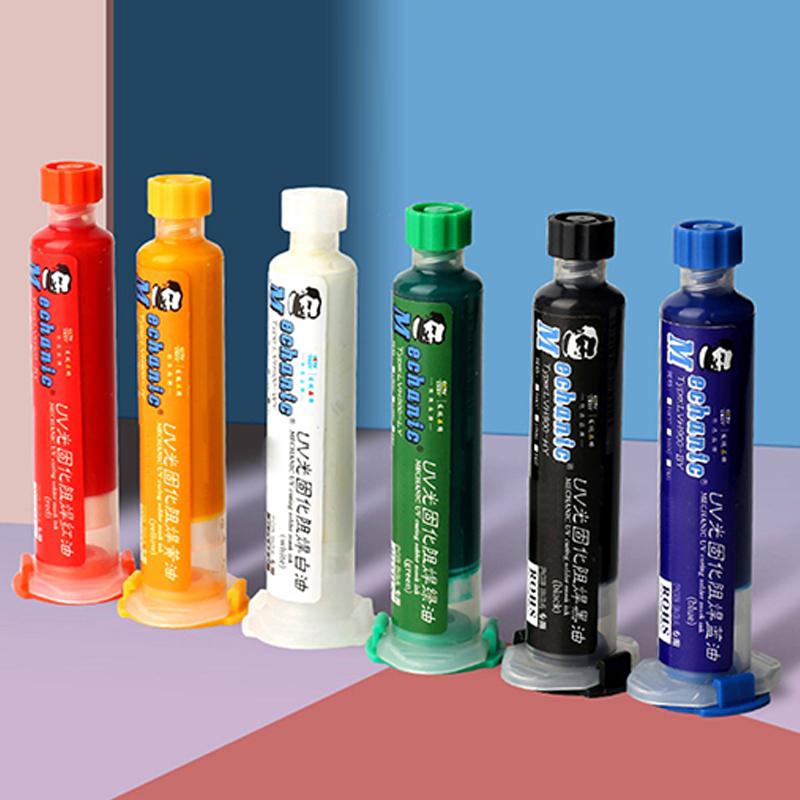 6 Colors Oil Uv Photosensitive Solder Mask Ink Bga Pcb Motherboard Paint Prevent Corrosive Arcing