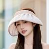 Ladies Foldable Sun Hat With Wide Brim And Adjustable Fit For Beach And Travel