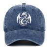 Embroidered Dragon Washable Baseball Cap - All-Season Casual Sun Hat