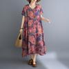 DIMANAF New 2026 Women Plus Size Summer Beach Long Dress Sundress Loose Casual Maxi Elegant Lady Print Dress