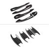 Car Styling Carbon Fiber Texture Exterior Door Handle Pull Cover Door Bowl Trim For Mercedes Benz C E GLC Class W205 W213 X253