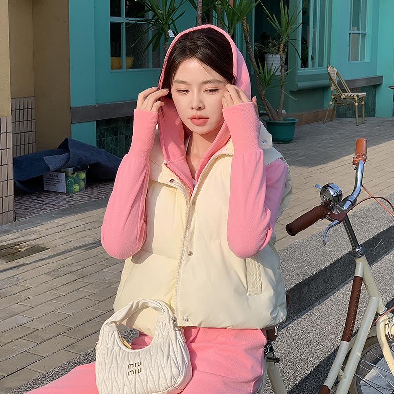 Plus Size Loose Casual Spring and Autumn Stand-up Collar Bread Clothing Jacket Thickened Cotton Jacket Waistcoat