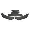 5pcs Front Lower Lip Chin Bumper Body Kits Universal Spoiler Splitter Black Carbon Fiber ABS Car Accessories For Benz BMW Honda