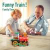 360 Rotation Electric Steam Train Toy with Steam Locomotive, Smoke, Light, Sound