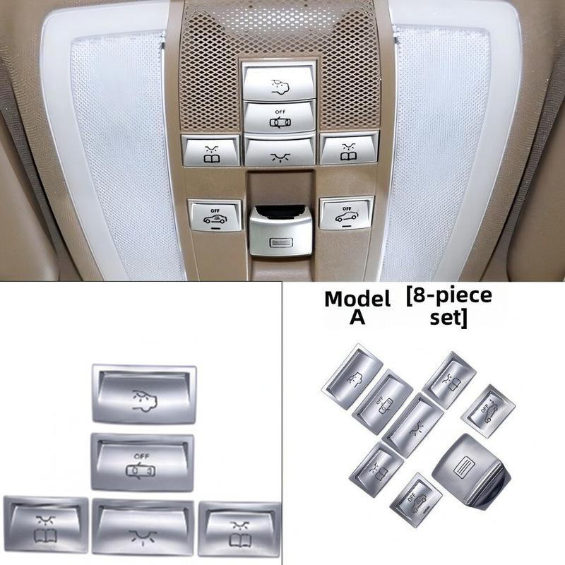 Roof Reading Lamp Button Patch For Mercedes For GLK 08-2015 Car Roof Sunroof Reading Light Button Stickers Decoration Cover Trim