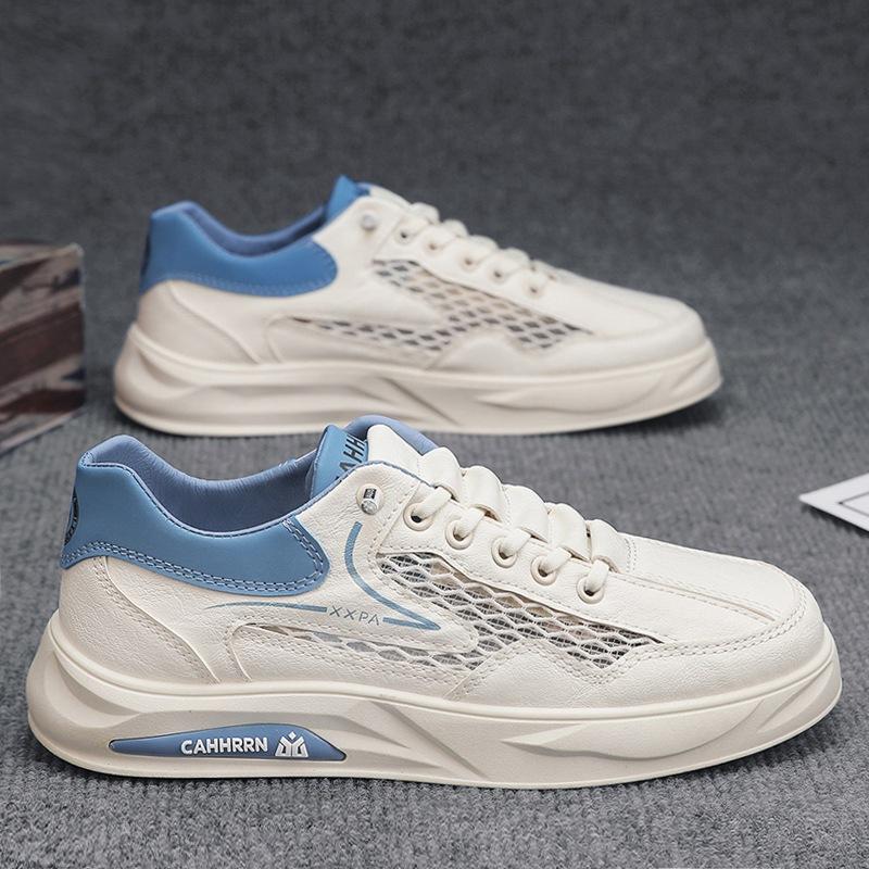 Summer Hollow Men'S Shoes Mesh Breathable Board Shoes Teenagers And Students Big Net Sports And Leisure Little White Shoes Men'S