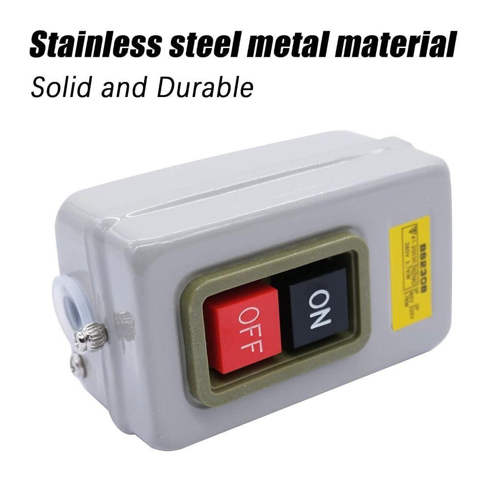 10A Ein/Aus Start Stop Schalter AC 220V/380V 3 Phase Elektrische Motor Schalter Schaltung Steuert