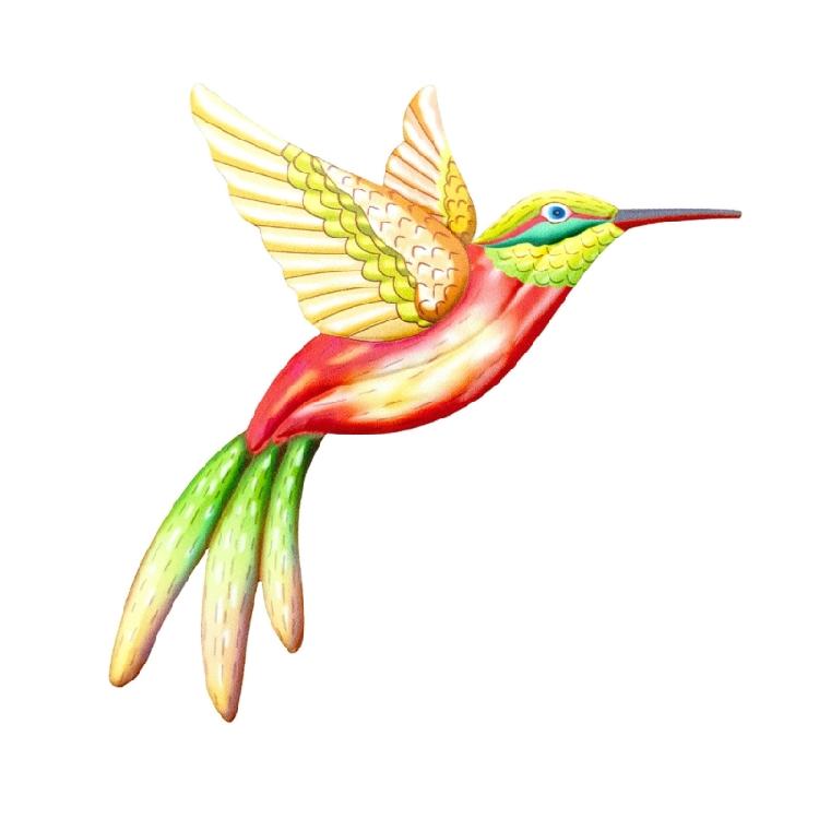 Металлическая настенная декорация колибри Железная скульптура птицы Водонепроницаемая Подвесная