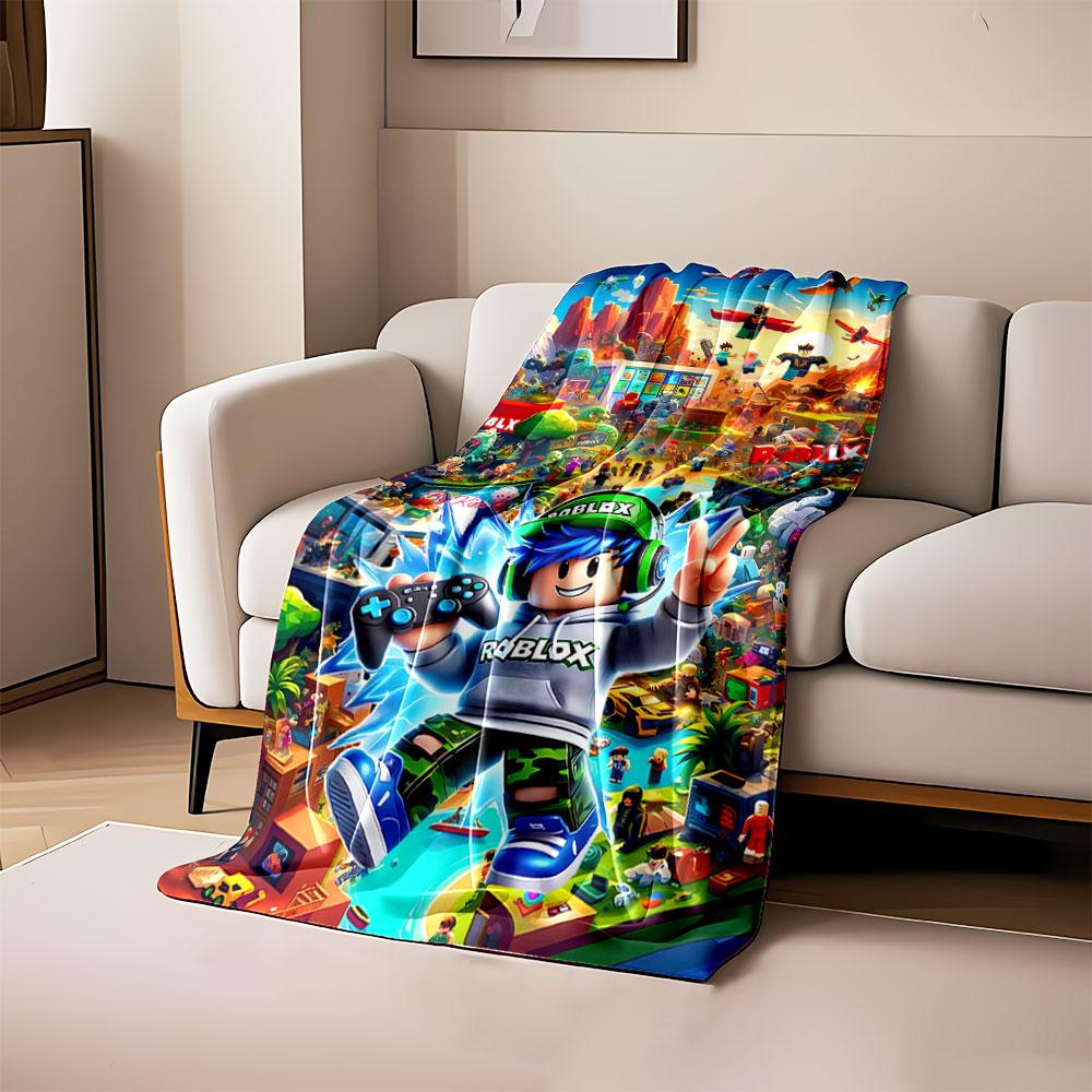 

Colorful Roblox characters in an energetic, action-packed virtual world. for all seasons blanket lunch break throw gift 80cm x 120cm