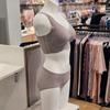 Premium Eyelet Grey No Wire Running Bra Panty Set Tfwbr141gy