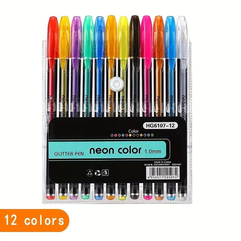 60-Count Vibrant Gel Pens Set - Fine Point Art Markers for Adult Coloring Books, Doodling, Scrapbooking, Writing - Students
