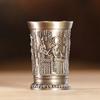 3pcs/lot Egypt Myth Retro Copper Cup Shot Glasses 3D Relief Wine Liquor Spirits Cleopatra Rameses Rah Silvery Antique Glasses