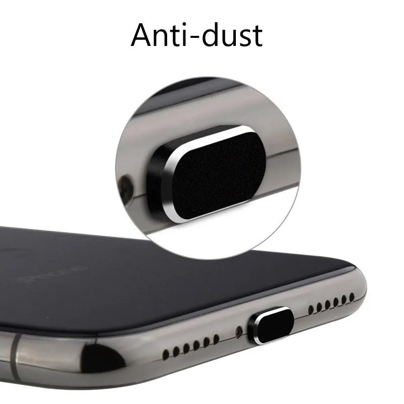 5/1Pcs IOS Metal Dustplugs For iPhone 12 13 14 Pro Max XR XS X 6 7 8 Plus Charging Port Dust Plug Protector Anti-Dirt Stopper