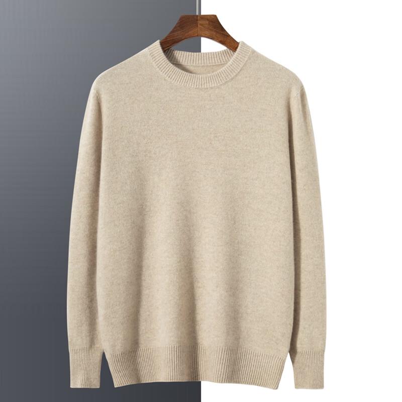 Fanzhen Men's 100% Pure Cashmere Round Neck Sweater