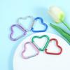3PCS Heart Shaped Carabiner Colorful Aluminum Alloy Keychain for Camping Travel Luggage Key Ring Hanging Sorting Accessories ZYF